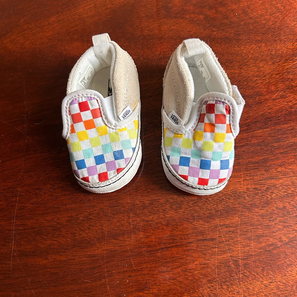 Vans Red and Blue Sneakers Classic Slip-On Style